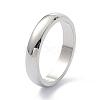 Non-Tarnish 4mm Polished Plain Dome Finger Ring for Girl Women RJEW-C012-06A-P-3