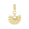 Brass Micro Pave Cubic Zirconia Pendants KK-S510-06G-1