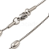 304 Stainless Steel Oval Link Chain Necklaces for Women NJEW-G150-01P-2