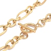 Ion Plating(IP) 304 Stainless Steel Figaro Chain Necklaces NJEW-O124-03G-3