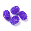 Opaque Resin European Jelly Colored Beads RESI-B025-02A-02-1