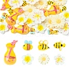35Pcs 7 Styles Opaque Resin Cabochons RESI-YW0006-45-1