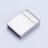 Tarnish Resistant 304 Stainless Steel Magnetic Clasps with Glue-in Ends STAS-G163-26P-2