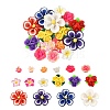 20Pcs 5 Style Handmade Polymer Clay Flower Beads CLAY-YW0001-76-1