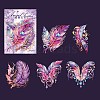 5Pcs 5 Styles Feather Waterproof PET Stickers Sets DIY-B071-03D-2