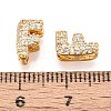Brass Micro Pave Clear Cubic Zirconia Beads KK-T071-17G-F-3