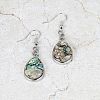 Elegant Brass Shell Teardrop Dangle Earrings DK3266-2