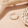 Shell Pearl Braided Open Cuff Ring RJEW-TA00031-6