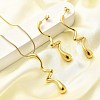 304 Stainless Steel Necklaces & Stud Earring Set for Women SJEW-C007-06G-2