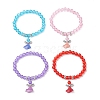 Transparent Plastic Beaded Stretch Bracelets for Children BJEW-JB11507-2