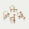 Rack Plated Brass Screw Clip-on Earring Findings KK-P169-04KCG-1