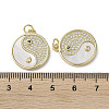 Brass Micro Pave Cubic Zirconia Pendants KK-G485-07G-3