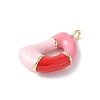 Brass Enamel Pendants KK-E093-03G-D-02-2