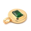 Brass with Cubic Zirconia Pendants KK-K339-01G-01-3