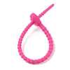 Heart Shape Silicone Cable Zip Ties AJEW-C034-02I-3