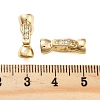 Rack Plating Brass Cubic Zirconia Fold Over Clasps KK-S379-18G-3