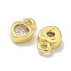 Brass Micro Pave Cubic Zirconia Charms KK-L075-016LG-2