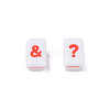 Opaque White Acrylic Connector Charms MACR-N012-21-3