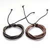 Adjustable Twine Style Leather Cord Bracelets BJEW-F173-09-1