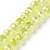 Electroplate Transparent Glass Beads Strands EGLA-H101-03F-1