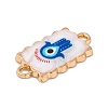 Alloy Blue Enamel Connector Charms ENAM-Z012-02B-G-2