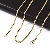 304 Stainless Steel Box Chain Necklaces NJEW-P244-01G-3