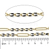 304 Stainless Steel Enamel Figaro Chains CHS-U003-02G-16-2