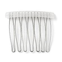 304 Stainless Steel & Plastic Hair Comb Findings MAK-K021-07A-P