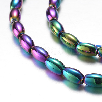 Electroplate Magnetic Synthetic Hematite Bead Strands G-A164-12A-01-1