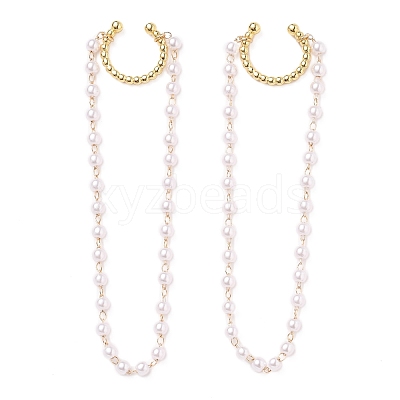 Brass Cuff Earrings EJEW-JE04356-1
