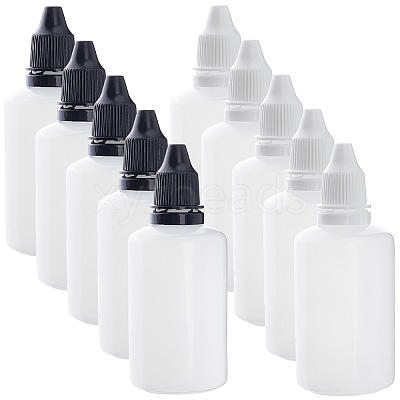 10Pcs 2 Styles PE Plastic Refillable Bottles AJEW-GF0013-39A-1