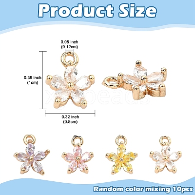 10Pcs Brass Charms KK-YW0004-05-1