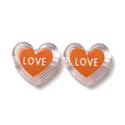Printed Transparent Acrylic Beads OACR-P017-B03-1
