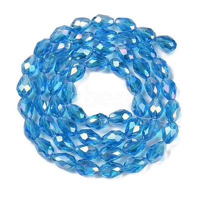 Transparent Electroplate Glass Beads Strands LS-EGLA-N013-T4mm-B17-1