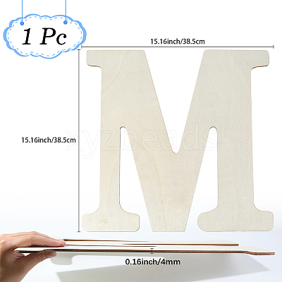Letter Unfinished MDF Sheets WOOD-WH20012-008M-1