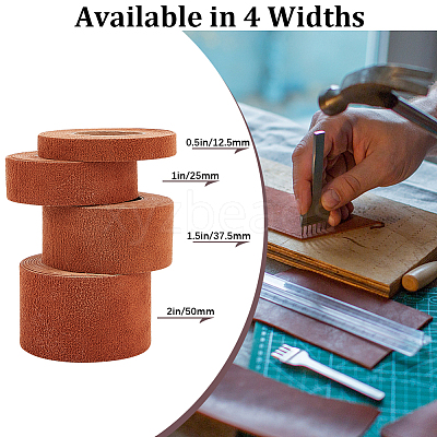 2M PVC Imitation Leather Ribbons SRIB-WH0011-126A-04-1
