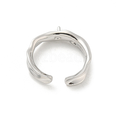 Brass Cup Peg Open Cuff Ring Settings KK-G518-08P-03-1