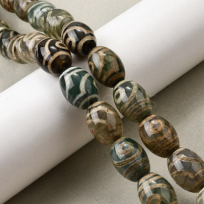 Tibetan Style dZi Beads Strands G-S389-A12-1
