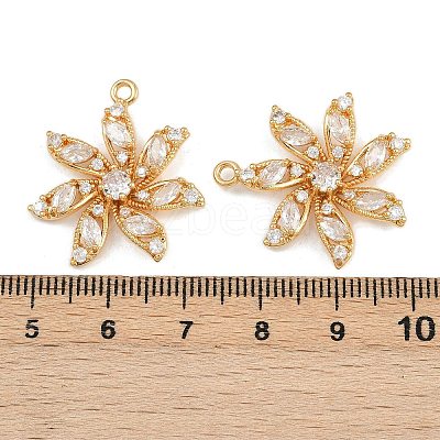 Brass Micro Pave Cubic Zirconia Pendants KK-F910-13G-1