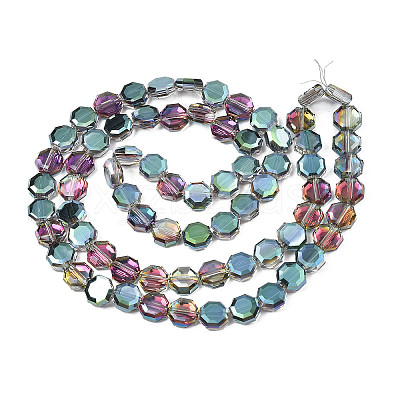 Electroplate Translucent Glass Beads Strands X-EGLA-N002-27-D02-1