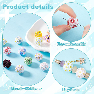 14Pcs 14 Styles Handmade Polymer Clay Beads CLAY-PH0002-09-1