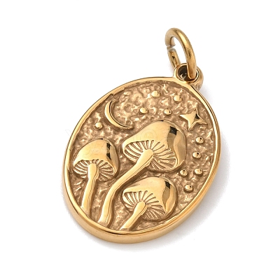 Embossed 304 Stainless Steel Pendants STAS-Z189-05G-1