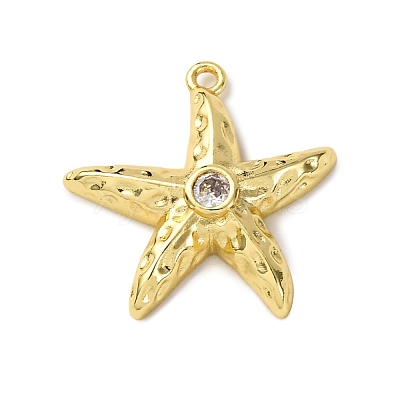 Brass Micro Pave Cubic Zirconia Pendants KK-C119-20B-G-1