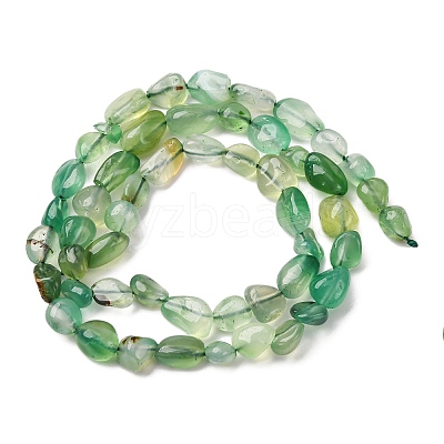 Natural Green Onyx Agate Beads Strands G-K395-A08-01-1