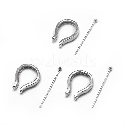 Rhodium Plated 925 Sterling Silver Pendant Bails STER-L057-081B-P-1