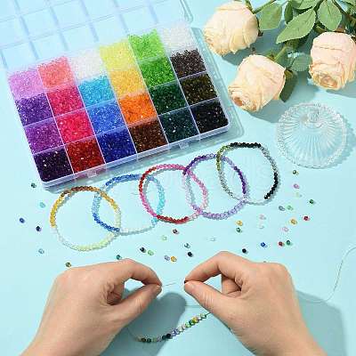 138g 23Colors Transparent Acrylic Beads TACR-FS0001-69-1