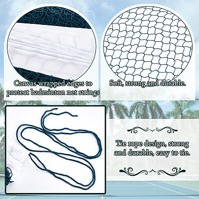2Pcs 2 Colors Portable Polyester Badminton Net AJEW-NB0006-65-1