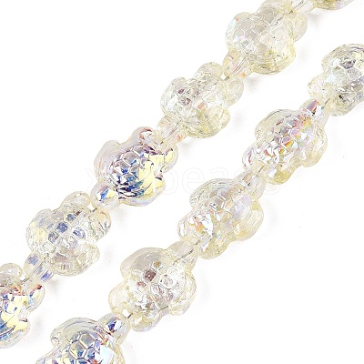Electroplate Transparent Glass Beads Strands EGLA-N055-04A-10-1