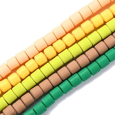 Polymer Clay Bead Strands CLAY-T001-C-1