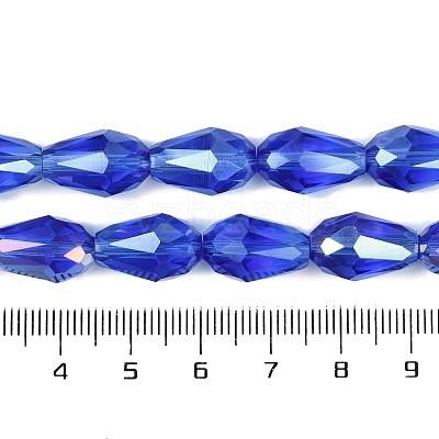 Transparent Electroplate Glass Beads Strands EGLA-N013-T6mm-B11-1
